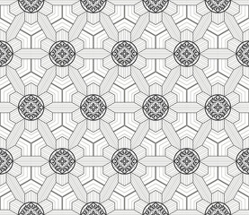 Geometric Line Art Seamless Pattern Design
