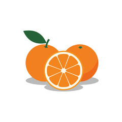 Oranges with One Cut Open.