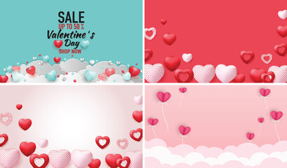 Valentines Day Sale Banner Background