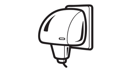 A vehicle side mirror viewed from the side, showcasing its sleek design and functionality on the road