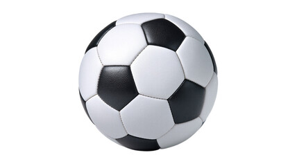 Naklejka premium Classic black and white soccer ball on isolated background