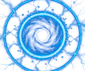 Blue Energy Vortex Portal Abstract Sci Fi Background Transparent PNG