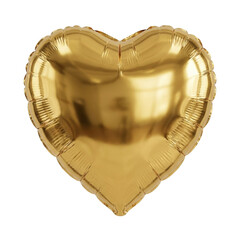 Shiny gold heart shaped foil balloon for celebrations © BTG