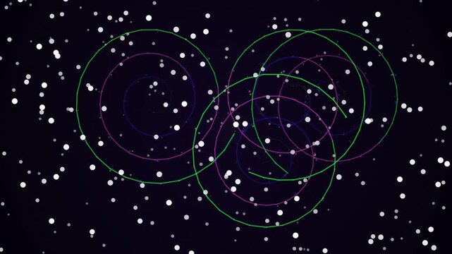 Stylized Starfield with Overlapping Circles Animation.