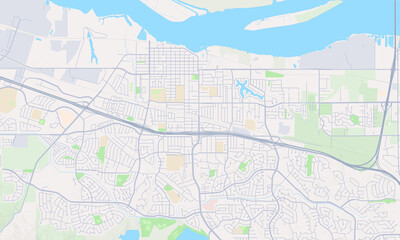 Naklejka premium Antioch California map