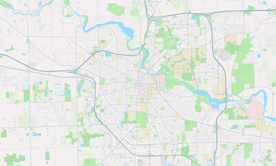 Fototapeta premium Ann Arbor Michigan map