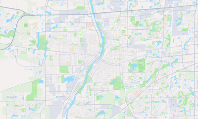 Naklejka premium Aurora Illinois map