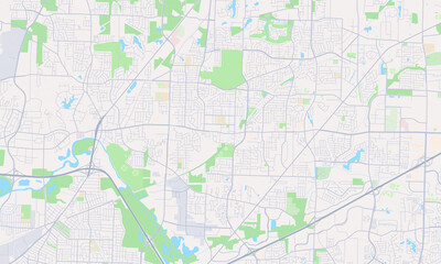 Fototapeta premium Bartlett Tennessee map
