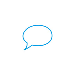 Fototapeta premium Blue Minimalist Speech Bubble Comment Icon