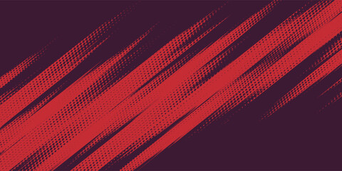 Fototapeta premium Red halftone dots blue color pattern gradient grunge texture background. Dot pop art comic sport style vector illustration. Eps10