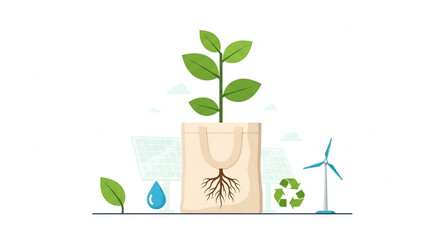 Eco- Friendly Energy and Sustainability Concept eco-friendly