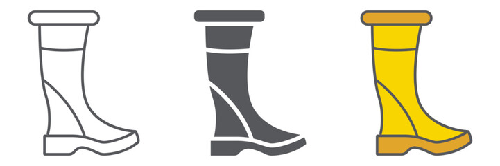 Woman boots line icon, footwear and fashion, shoes sign, vector graphics, a linear pattern on a white background.