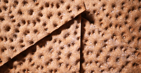 rye crispbread  texture. healthy food background