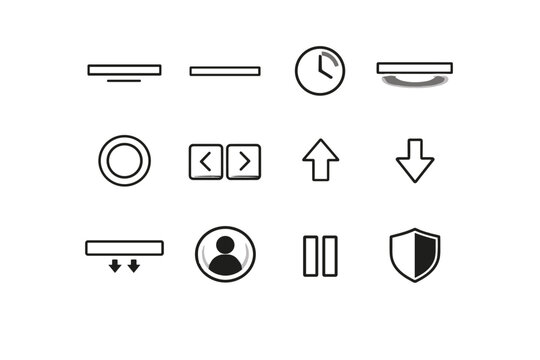 Arrows generation simple hidden scroll image hover high icon up page vector