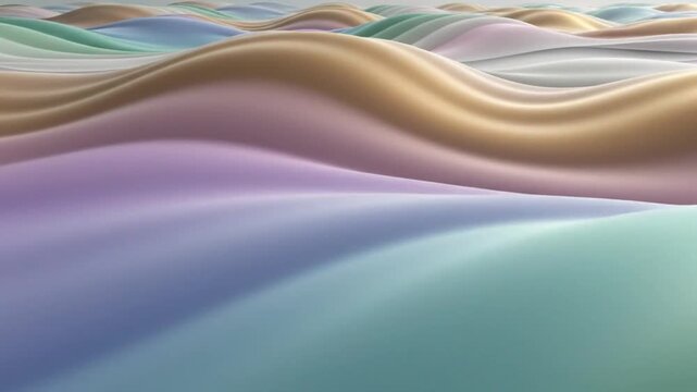 Abstract Smooth Gradient Color Waves With Flowing Layers And Soft Motion Background For Modern Design