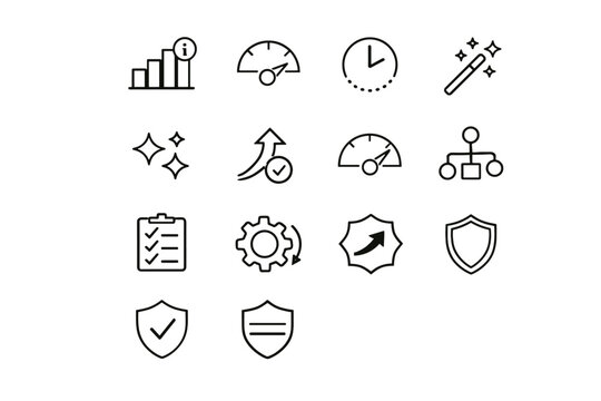 Badge confusion improvement spark vector simple performance success time icon image analytics