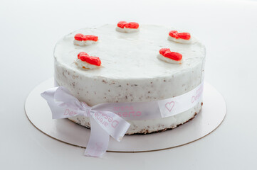 dessert and coffee on the table in the coffee shop