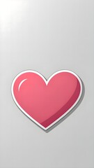 red heart on a white background