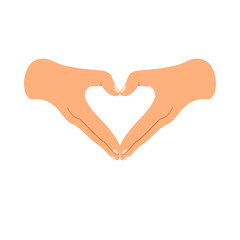 Obraz premium Hands Forming Wide Heart Shape