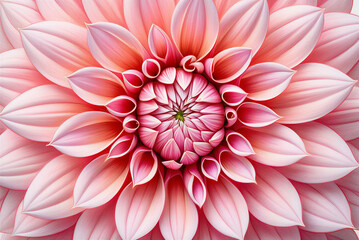 Fototapeta premium Vibrant pink dahlia flower petals forming a beautiful intricate natural pattern in a stunning closeup view
