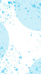 Abstract blue splash art on clear transparent background vertical format