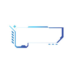 Futuristic game screen frame stream ui isolated