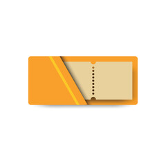 Blank envelope with coupon template vector