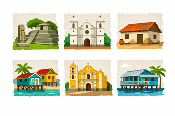 Honduran Architectural Heritage Illustration