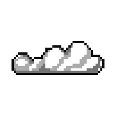 Obraz premium Pixel art cloud and smoke graphic vector
