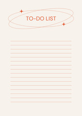 Beige Aesthetic Neutral Simple To-Do List Planner Page A4 Document Printable