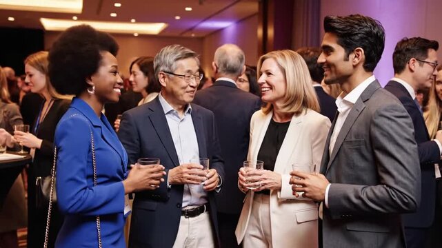 Networking event brings professionals together for connections and discussions in city venue