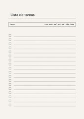 Neutral Simple Daily Planner Page A4 Document Printable paper