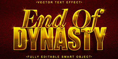  End of Dynasty Fallen Empire Typography Vector Fully Editable Smart Object Text Effect