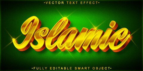  Islamic Culture Calligraphy Typography Vector Fully Editable Smart Object Text Effect