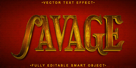  Savage Wild Beast Typography Vector Fully Editable Smart Object Text Effect