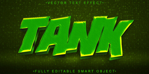  Tank Military Armor Typography Vector Fully Editable Smart Object Text Effect