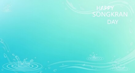 Celebrating Songkran Day with Water Splashes and Ripples