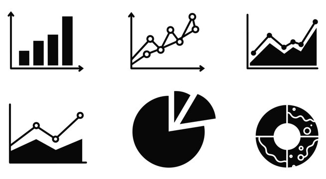 Collection of various business charts and graphs