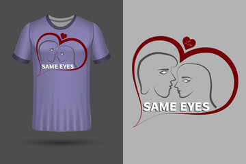 For Valentine T-Shirt Design Template