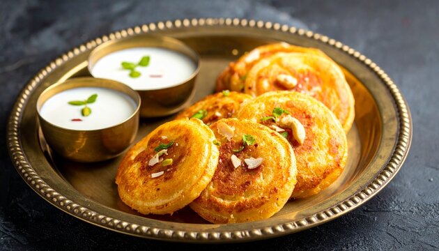 Madhya Pradesh Malpua Pancakes. Traditional Indian Food