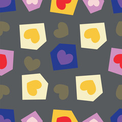 seamless pattern with hearts