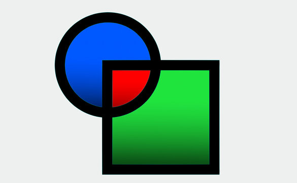 vector para dise&ntilde;o o decoraci&oacute;n circulo y cuadrado en colores azul y verde