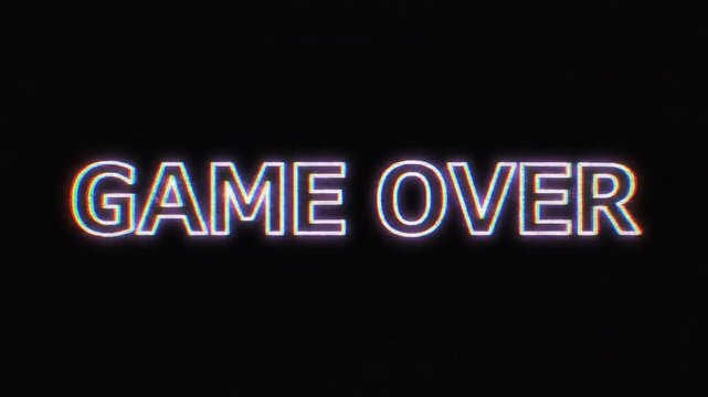 Game over screen appears in a dark background during a gaming session late at night
