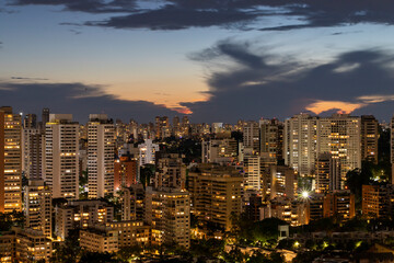 Obraz premium por do sol em sao paulo
