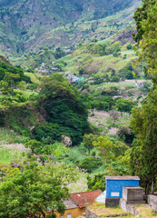 Terraced Hillside Farming and Rural Village in Santo Ant&atilde;o, Cape Verde
