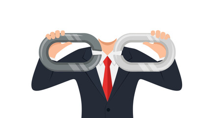 Businessman looking through binoculars