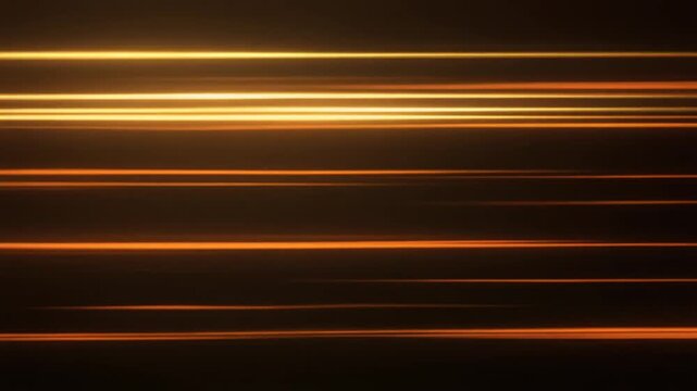 A horizontal digital design featuring a black background with a white horizontal bar at the bottom and colorful glowing horizontal stripes in shades of orange and yellow