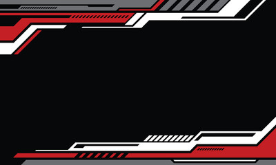 Modern abstract geometric border background in futuristic style © MustikaRatna
