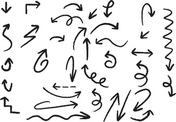 vector illustration of a set of arrows