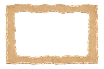 Obraz premium Torn paper frame on transparent background creating texture and border for vintage design elements